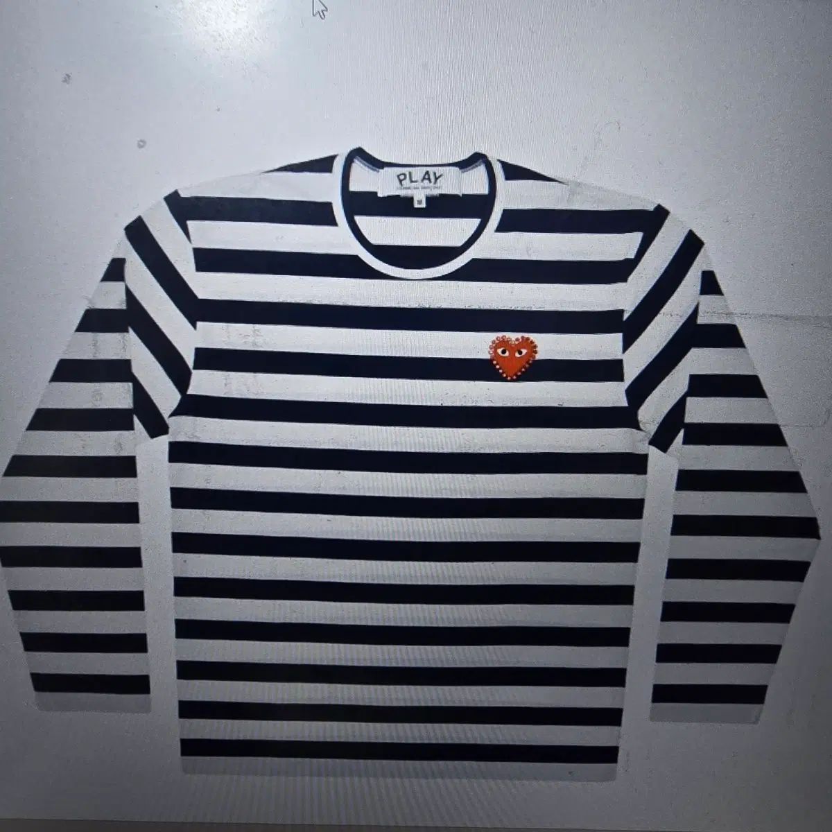 PLAY COMME des GARCONS レッドハート ラインストーン ボーダー ロングスリーブ