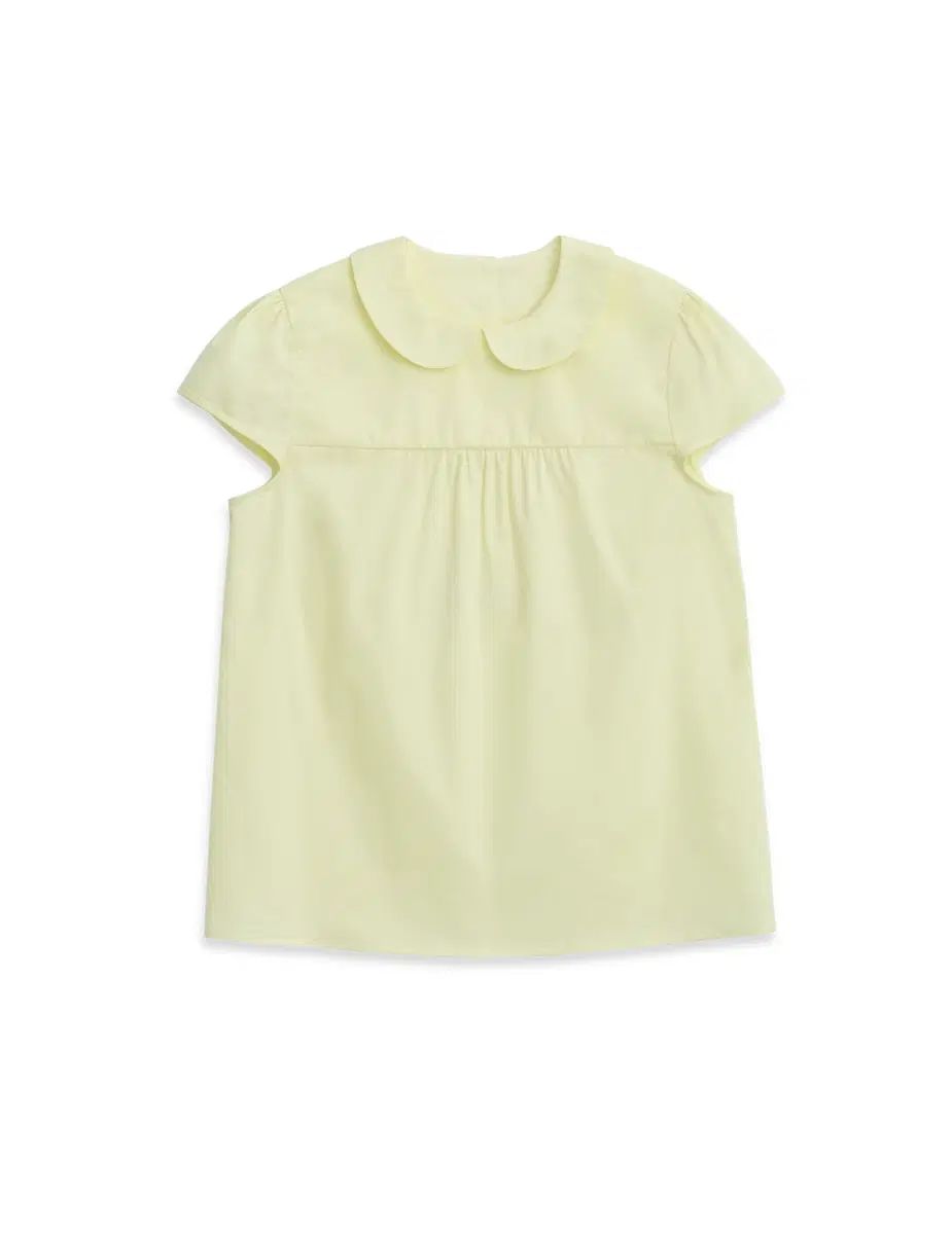 コスモス SHIRRING CAP SLEEVE BLOUSE レモン