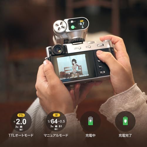 VILTROX Vintage Z1 Pro カメラフラッシュ レトロ 小型 TTL ストロボ HSS高速シンクロ 富士フイルム用 ディフューザー付属 | Fujifilm用 TTL調光 HSSに対応 最大出力24Ws 1秒リサイクル タッチ 390a4341