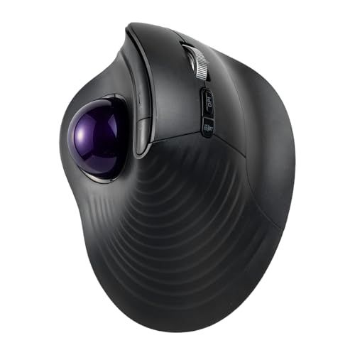 サンワダイレクト トラックボールマウス 無線 静音 チルトホイール 高速スクロール Bluetooth バイオレット 400-MAWBTB230BKV | 充電式,エルゴノミクス,5ボタン,マルチペアリング,ワイヤレス★m 64943795