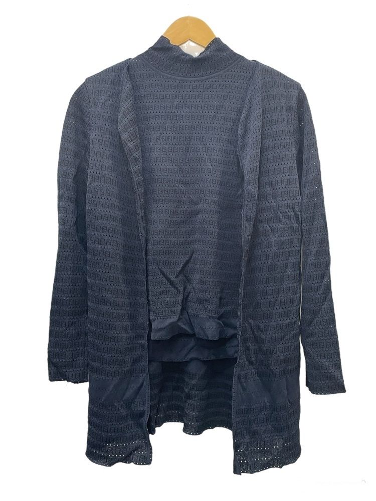 フェンディ FENDI ズッカ柄 アンサブル カーディガン ベスト ネイビー 42 601LT-47