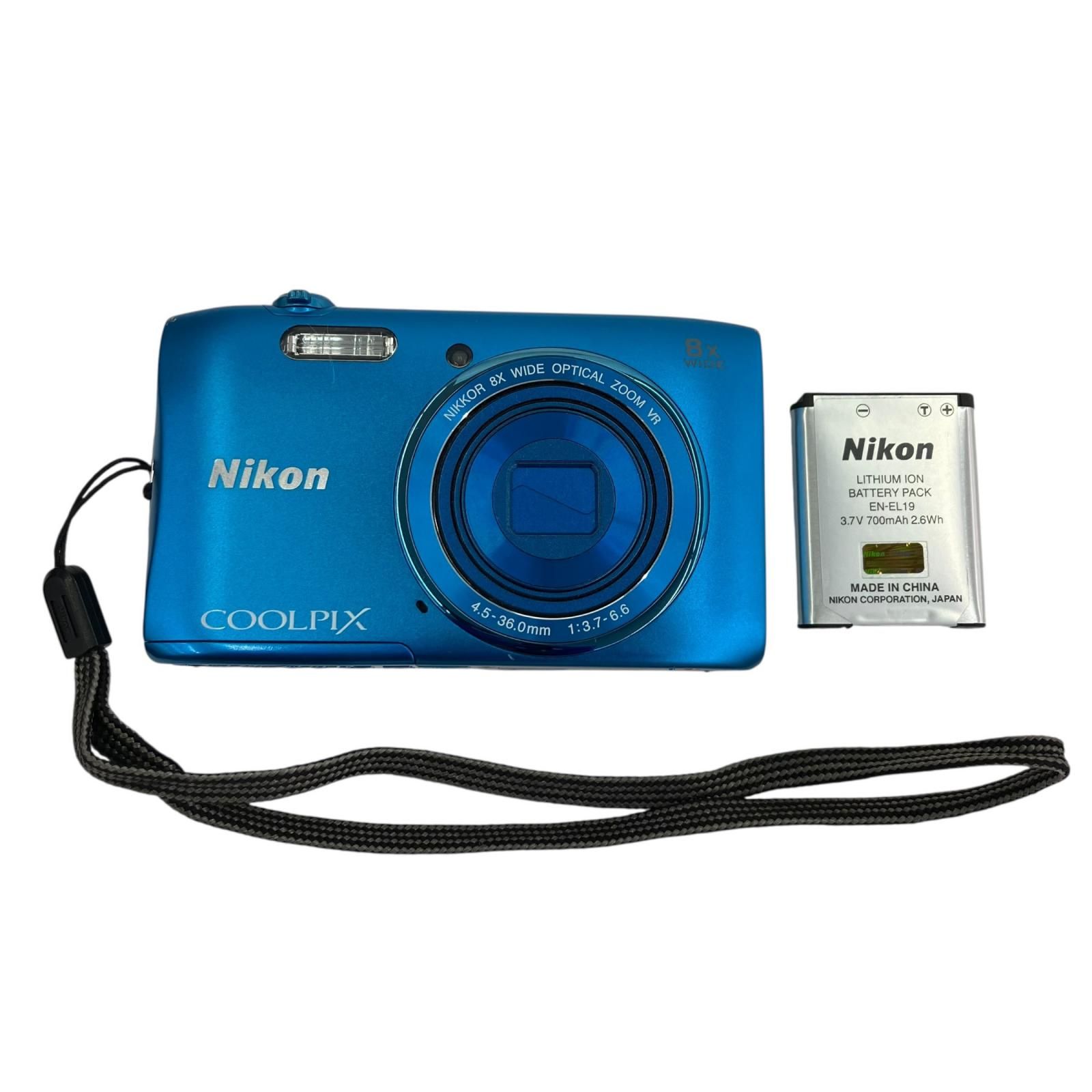 186000 動作未確認 Nikon ニコン COOLPIX S3600 ブルー - メルカリ