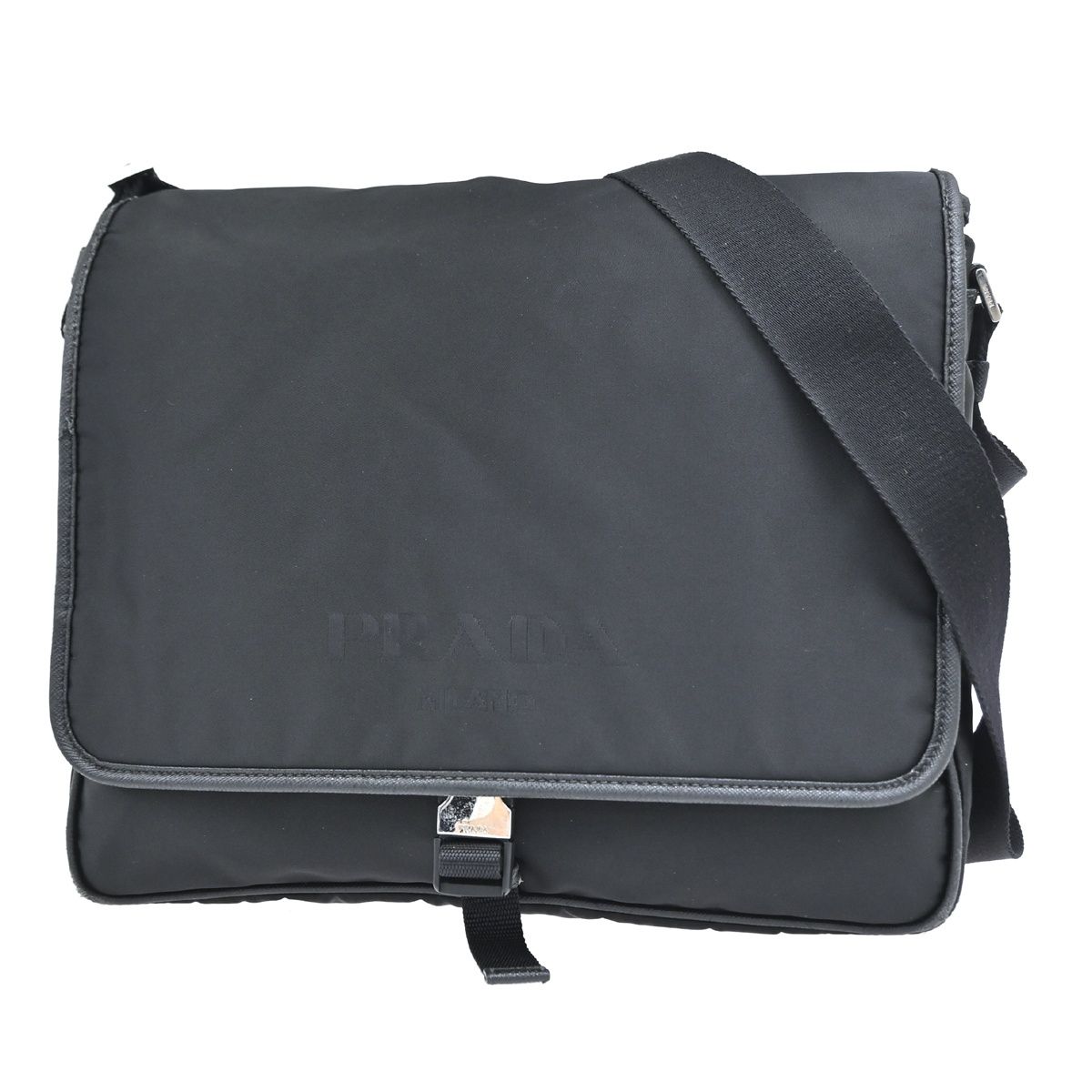 PRADA プラダ メッセンジャーバッグ ショルダーバッグ ブラック ナイロン サフィアーノ 09BS479 13,505円