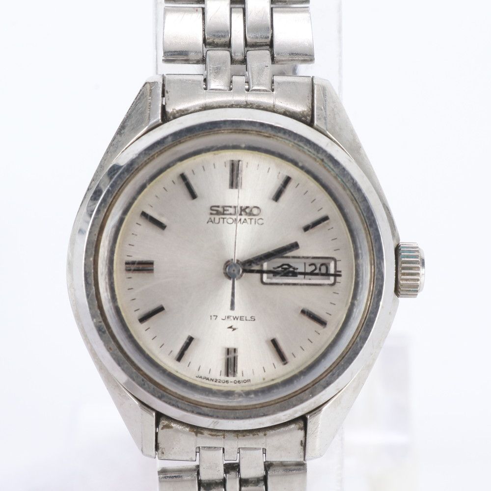 美品 SEIKO セイコー 2206-0470 腕時計 シルバー ブランド おしゃれ 稼働 婦人 レディース WNM EO31-7【中古】