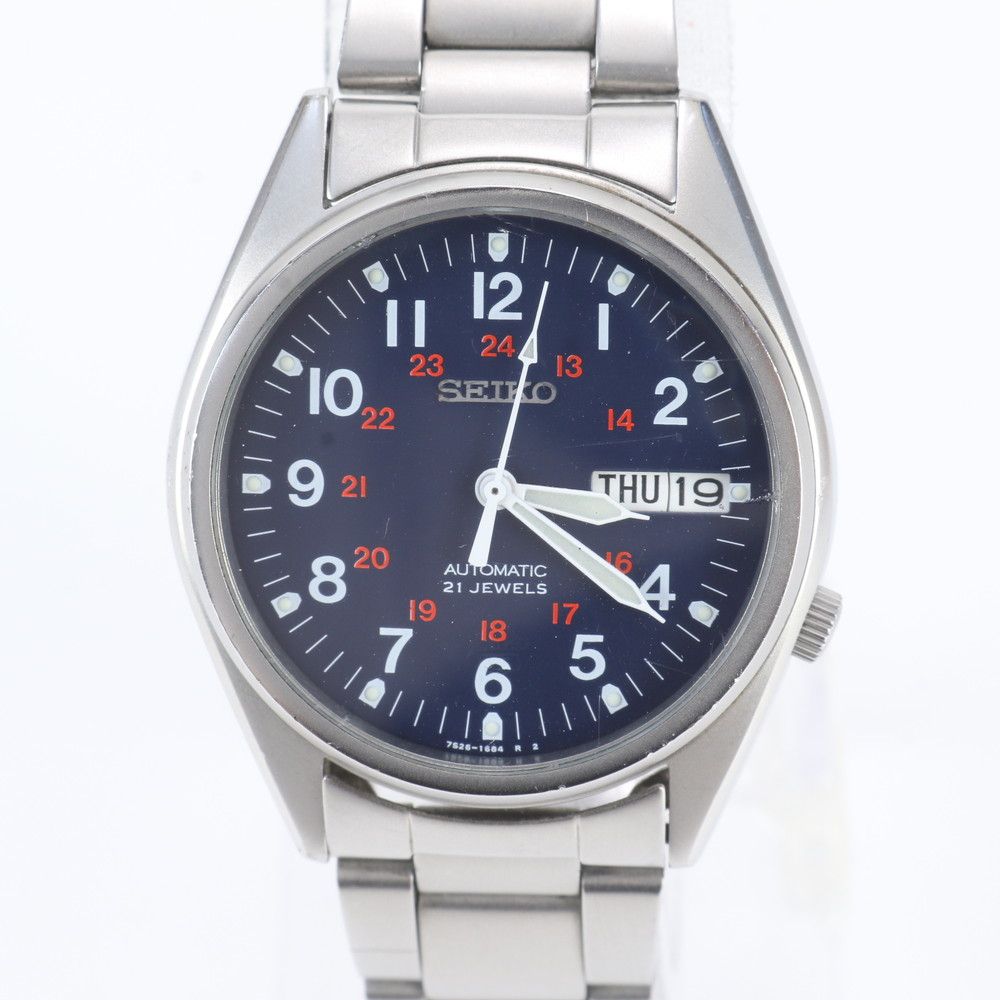 美品 SEIKO セイコー ミリタリー 7S26-3060 腕時計 シルバー ブランド おしゃれ 稼働 メンズ WWM EO38-10【中古】