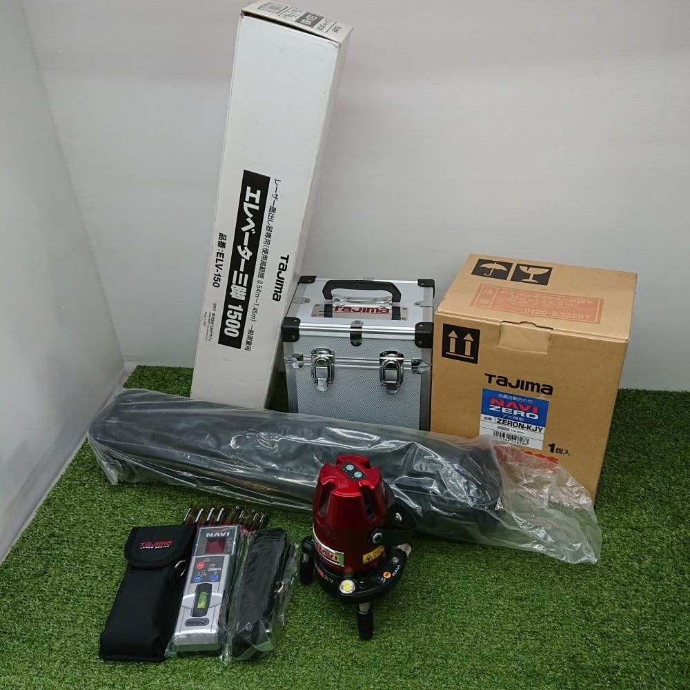 【未使用品】 タジマ ZERON-KYJ 地墨自動合わせ 墨出し器+三脚 ZERO NAVIジンバルKJY 乾電池専用 ※未校正 [0125]