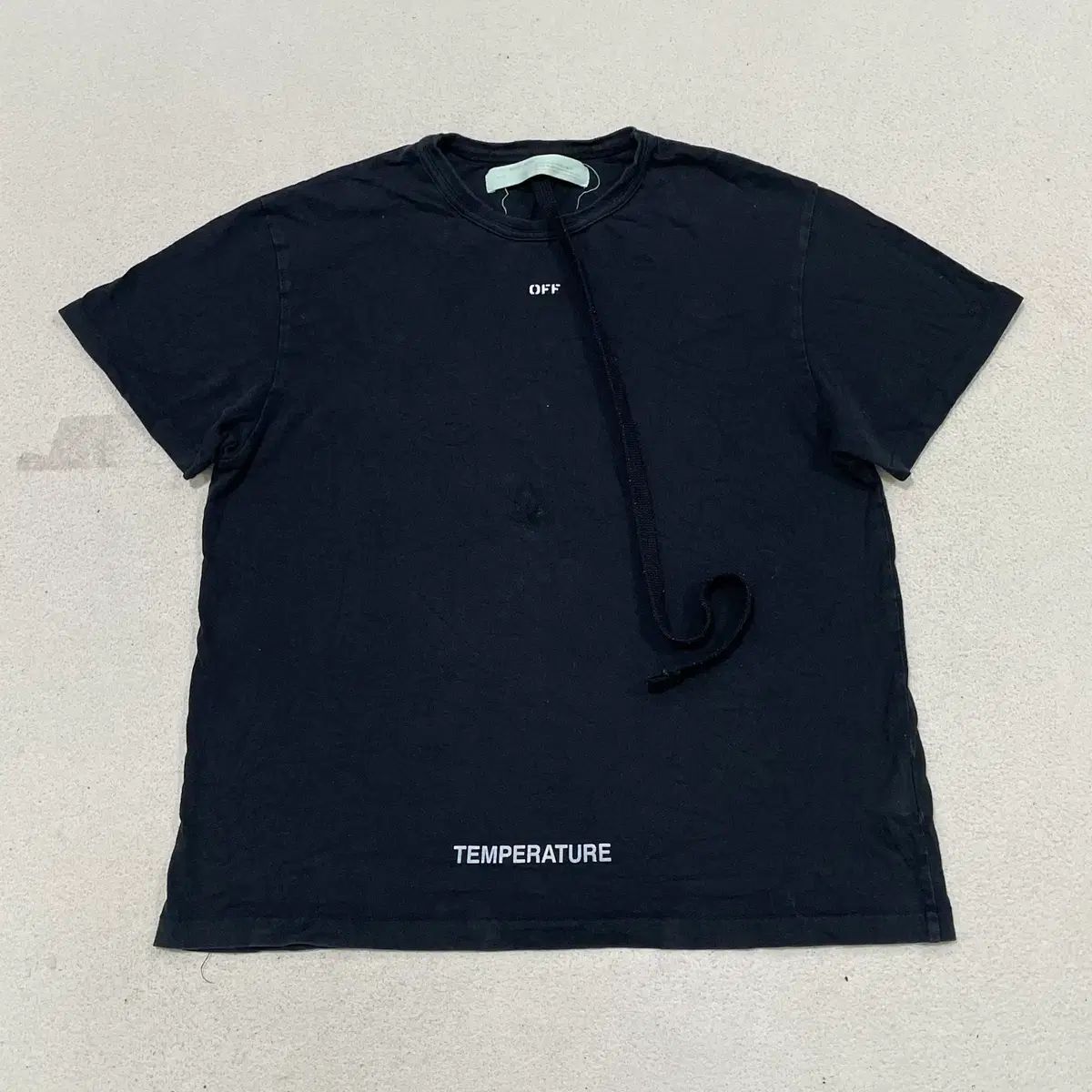 S オフホワイト テンパレチャー 半袖Tシャツ 0821