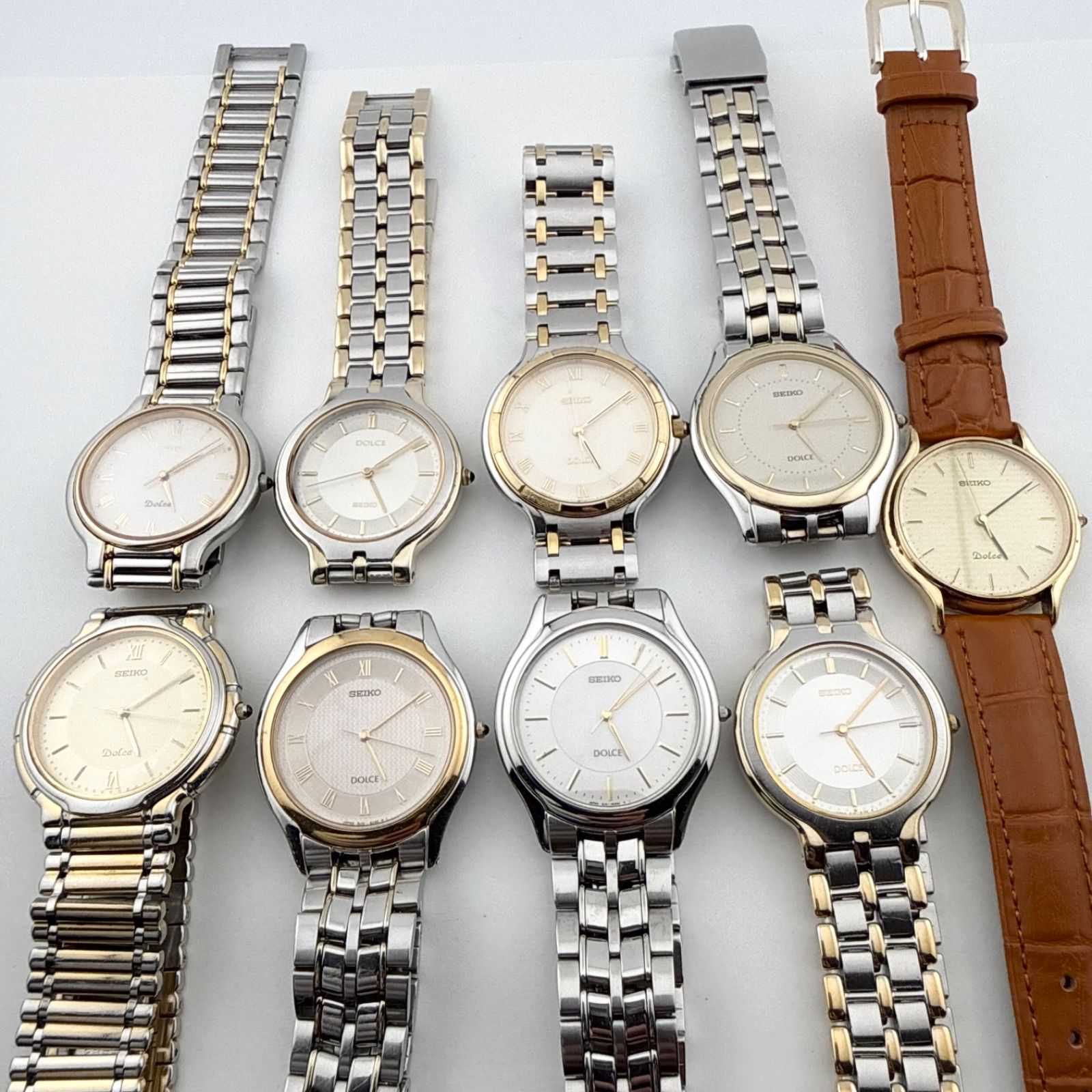 SEIKO セイコー DOLCE ドルチェ　メンズ　セット　まとめ　腕時計 クォーツ 稼働品 電池交換済み 【Z429】