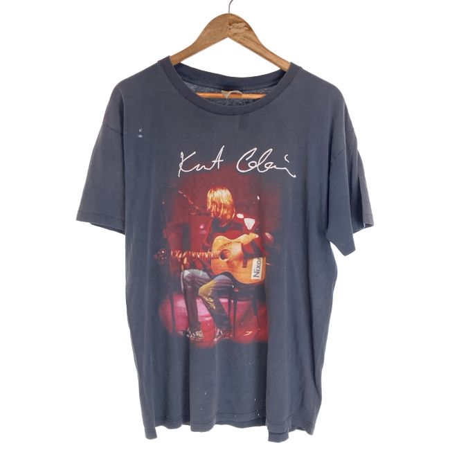 【中古】 TECT カート コバーン アーティストT 90s vintage 90年代 OLD Tシャツ 半袖 トップス クルーネック プリント オーバーサイズ 古着 /7333