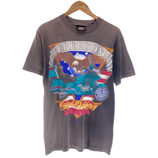 【中古】　Trinity Products　Tシャツ　半袖　トップス　クルーネック　プリント　バイク　Gold Wing HONDA　USA製　古着　/5608 7,480円