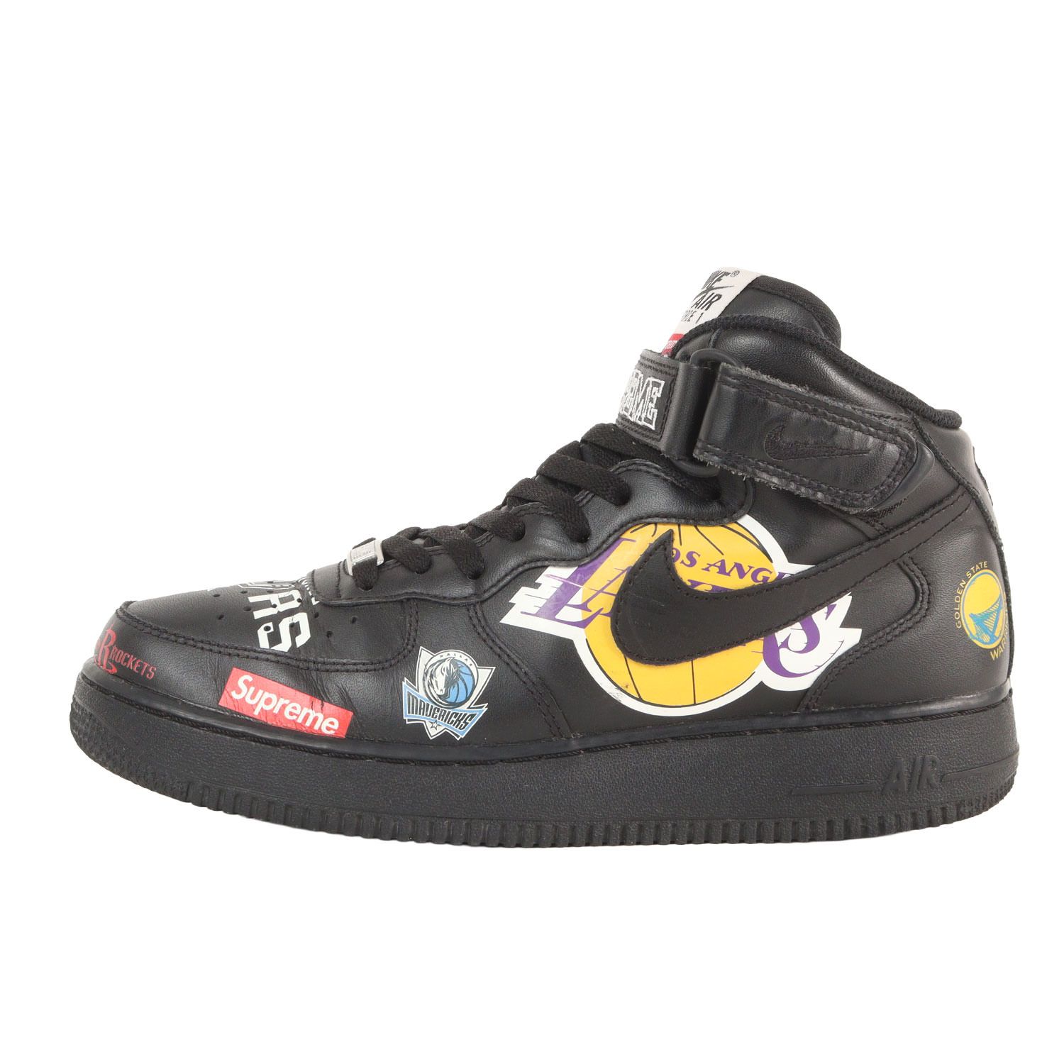 Supreme シュプリーム US8.5(26.5cm) NIKE NBA AIR FORCE 1 MID 07 SUPREME AQ8017-001 ナイキ コラボ エアフォース1 ミッド ブラック コラボ【メンズ】【中古】