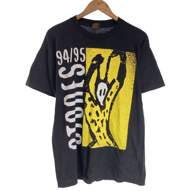 【中古】　BROCKUM WORLDWIDE　THE ROLLING STONES　バンT　90s vintage　90年代　OLD　Tシャツ　半袖　トップス　クルーネック　プリント　バンドロゴ　USA製　古着　/5608