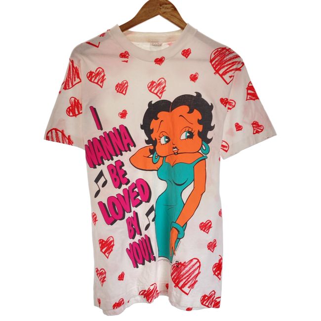 【中古】　FRUIT OF THE LOOM　Tシャツ　90s vintage　90年代　OLD　半袖　トップス　クルーネック　キャラクター　ベティブープ　プリント　USA製　古着　/5609 11,202円
