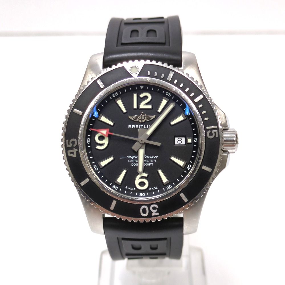 Dz459041 BREITLING ブライトリング A17367 スーパーオーシャン オートマチック 44 SS×ラバー 自動巻き 中古