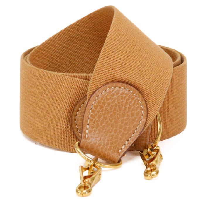 ABランク】 エルメス HERMES バンドリエール キャンバス / レザー GD