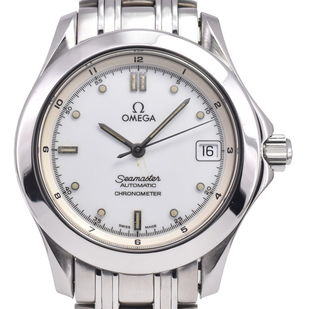 オメガ OMEGA 2501.20 シーマスター120 クロノメーター ホワイト 自動巻き メンズ 保証書付き 腕時計 D#149758 96,745円