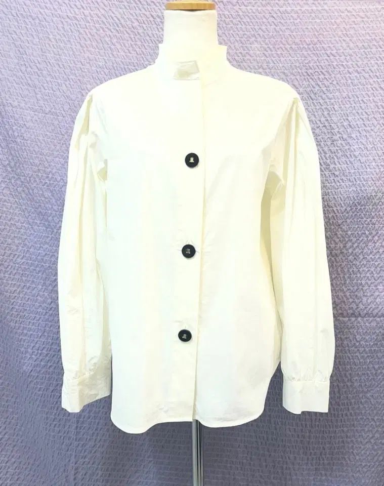LANVIN COLLECTION 白 スタンドネック シャツ 82 新品級