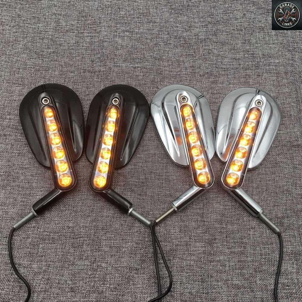 / オートバイ用ミラー マッスル LED ウインカー ライト モト リア サイド ビュー ミラー ケース ハーレー V-ROD V ROD VRSCF 10,169円