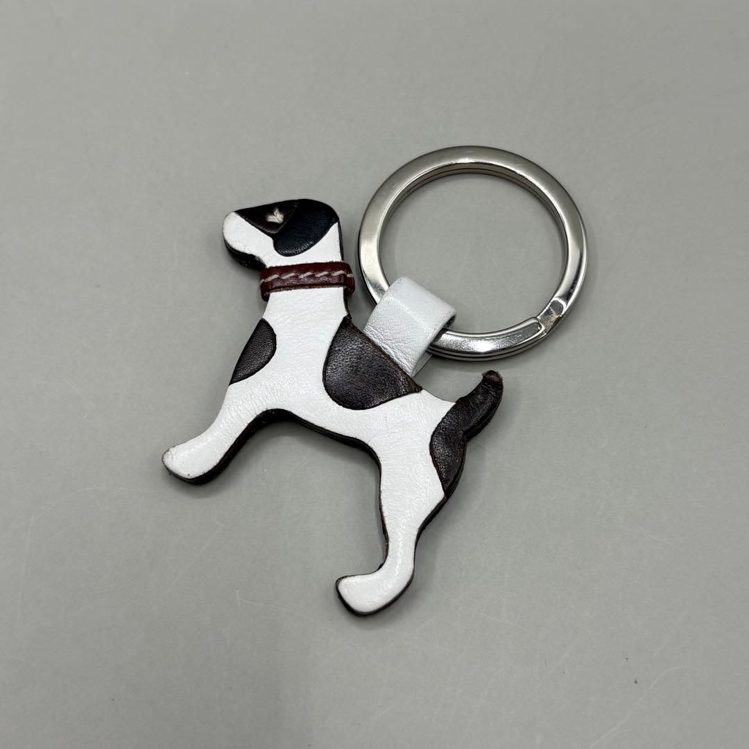 美品 COACH Leather Dog motif Keychain コーチ キーリング