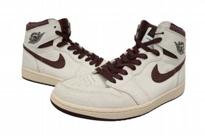 ナイキ NIKE ×A Ma Maniere ア マ マニエール AIR JORDAN 1 RETRO HIGH Sail and Burgundy エア ジョーダン 1 レトロ ハイ セイル アンド バーガンディ DO7097-100 27.5 ▲■