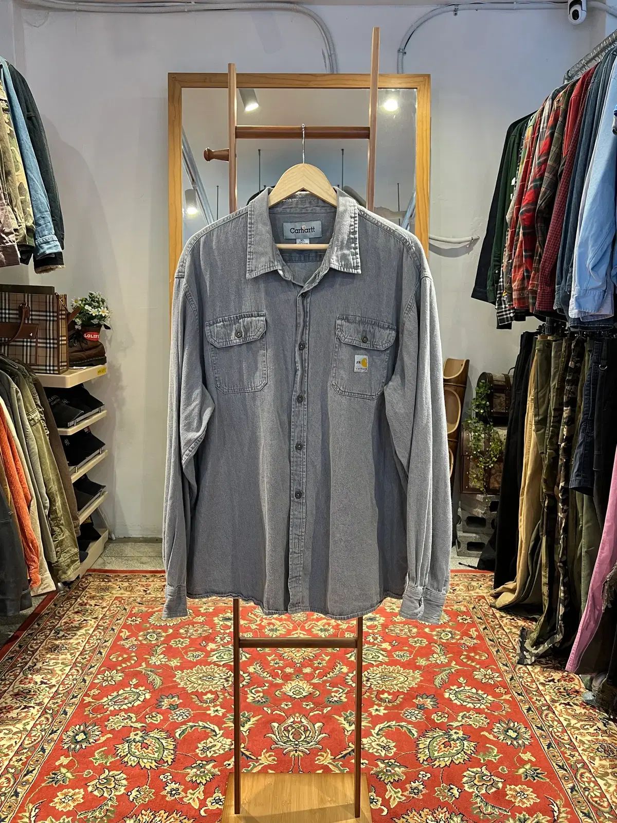 XL Carhartt カーハート ヴィンテージ ワークシャツ グレー