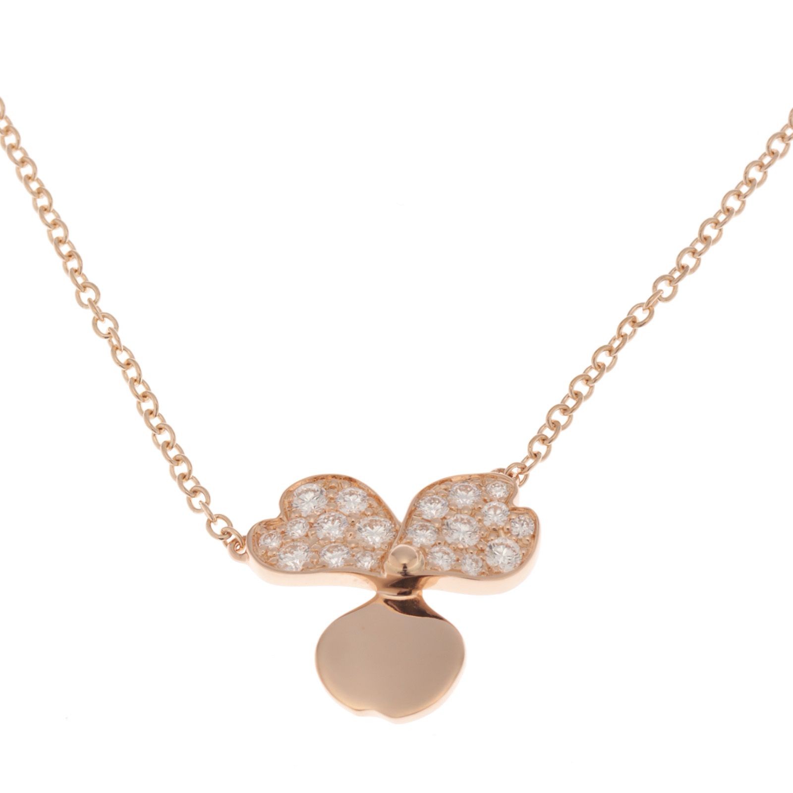 TIFFANY&Co. ティファニー ペーパーフラワーネックレス K18ピンクゴールド ダイヤモンド 約2.5ｇ 2143400246512【中古】207
