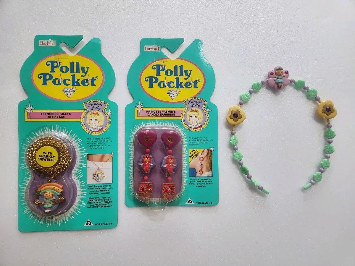 1992年 ポーリーポケット プリンセス ジュエリー ネックレス & イヤリング & ヘッドバンド セット 16,446円