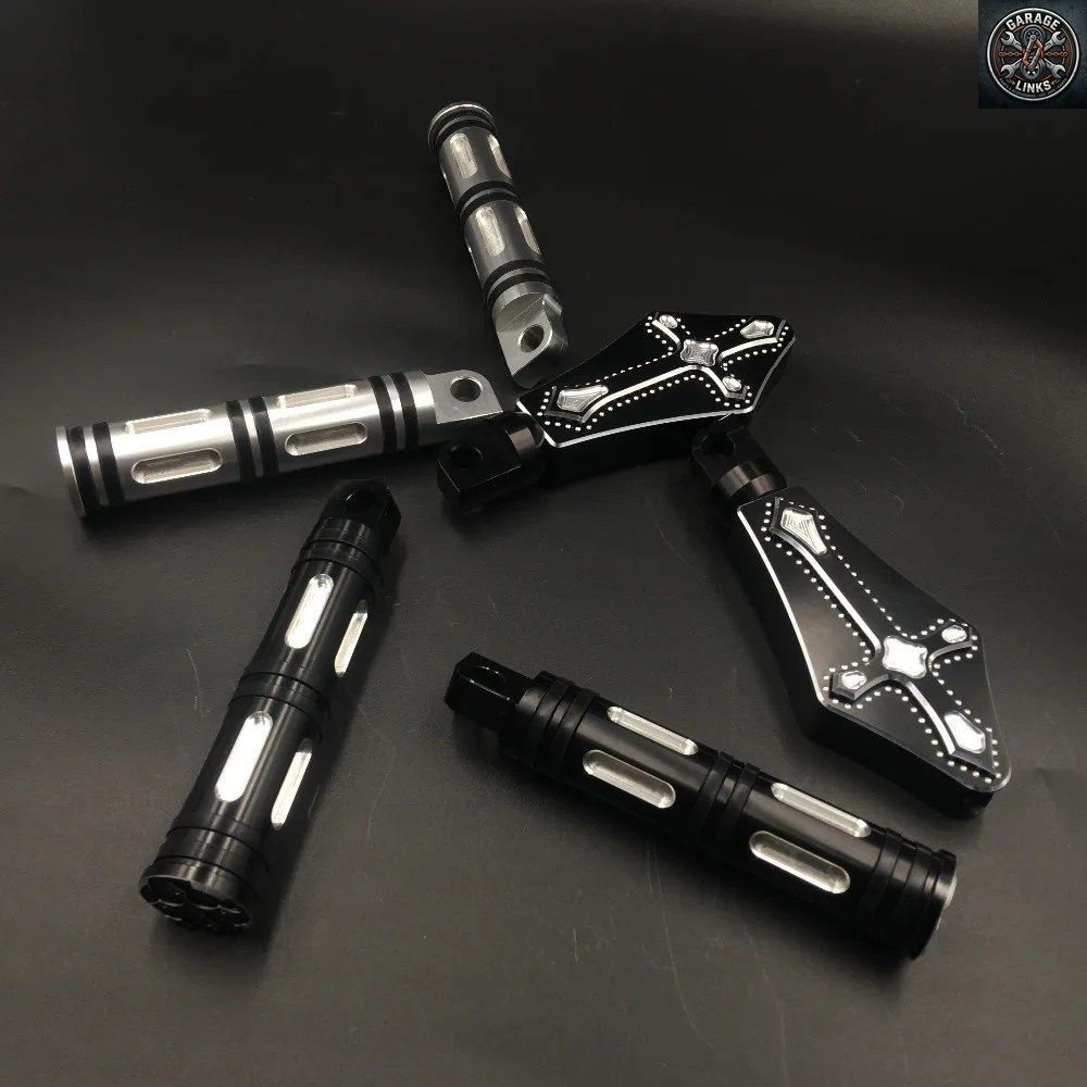 オートバイストリートバイク U クランプフットペグ 1 インチ~1-1/4 インチハイウェイエンジンクラッシュバーハーレーダビッドソンホンダ