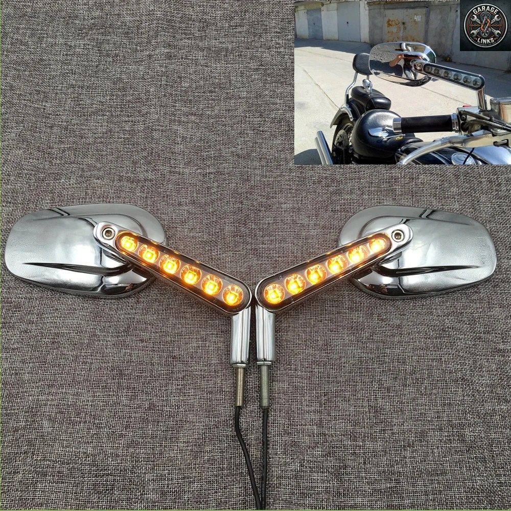 バックミラー マッスル LED ウインカー ライトケース ハーレー V-ROD V ROD VRSCF