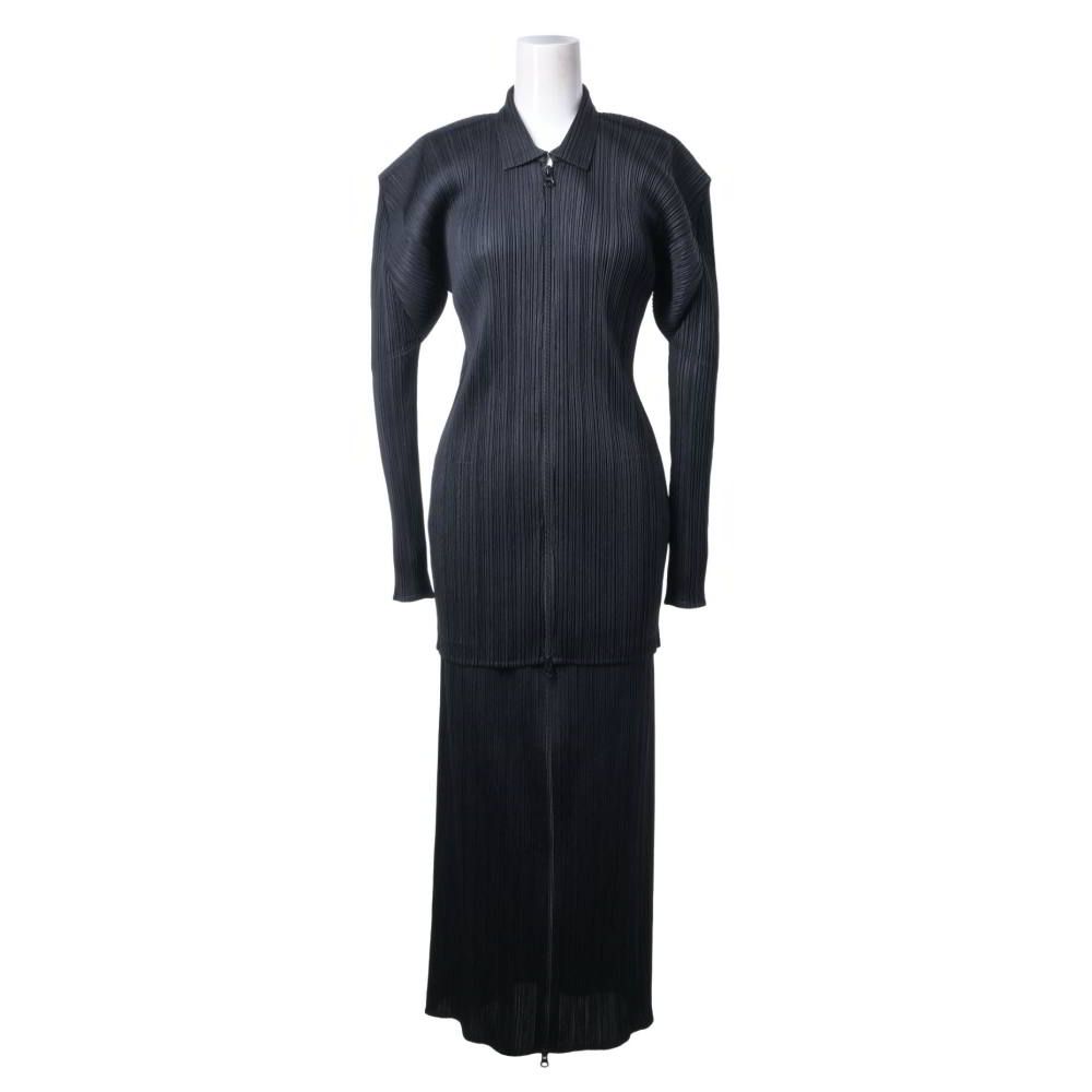 PLEATS PLEASE PP04-JD359/PP04-JG370 プリーツ ダブルジップ セットアップ ジャケット スカート