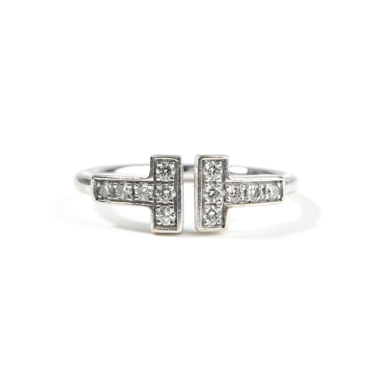 ティファニー TIFFANY&Co. ダイヤモンド ワイヤー リング Tワイヤー ワイヤーリング Tリング ティファニー T リング 指輪 750WG シルバー 銀 ホワイトゴールド K18 Au750 750WG 121,000円