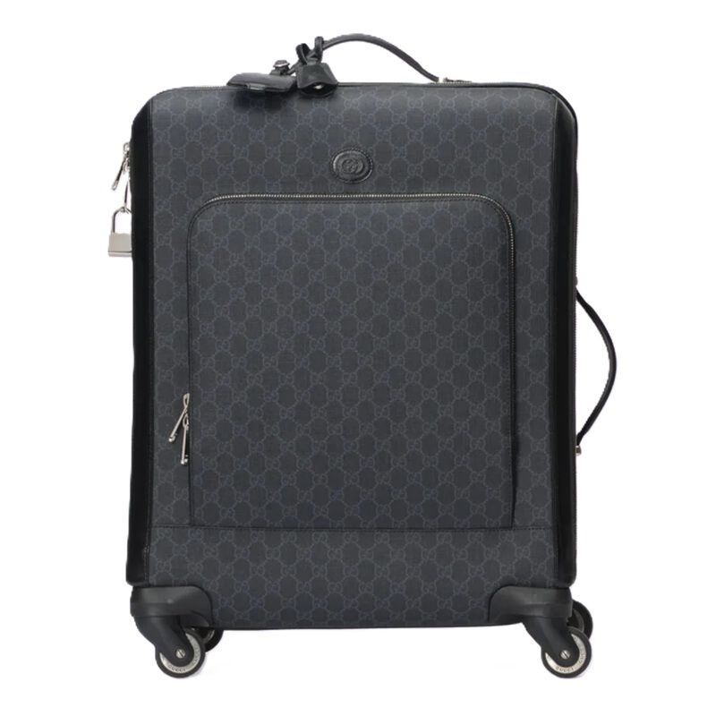 グッチ GUCCI サヴォイ トローリー 728097 92TCF 1000 ブラック GGスプリーム インターロッキングGパッチ キャリーバッグ スーツケース 旅行 トラベル 海外 国内 飛行機 メンズ レディース ユニセックス【新品・本物】売れ筋