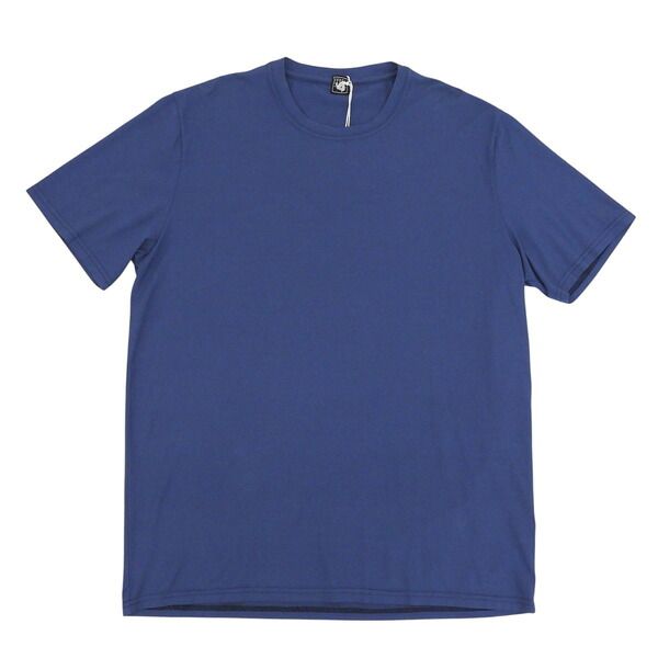 新品同様 FEDELI フェデーリ GARY MM.DRY JERSEY DUSTY 7UED0304 サイズ50 紙タグ付 コットン混 無地 シンプル 半袖 Tシャツ トップス メンズ ブルー YB0273 【中古】