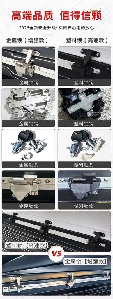 SUV LARGE?CAPACITY ULTRA?SLIM LOW?PROFILE CAR ROOF CARGO BOX WITH LOCK