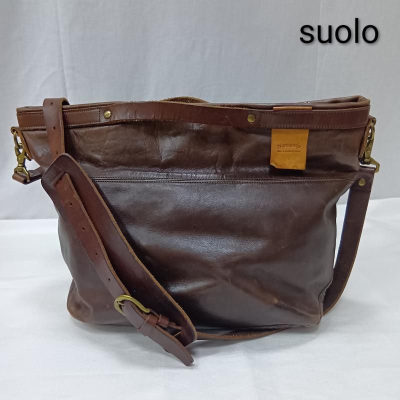 スオーロ Normandy ショルダーバッグ 栃木レザー brown LEATHER BAG メンズ - ISItems【USED】【古着】【中古】50165958 9,438円