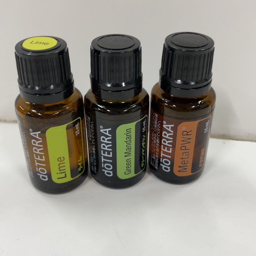 A1888 doTERRA ドテラ Lime ライム 15mL／Green Mandarin グリーンマンダリン 15mL／MetaPWR メタPWR 15mL 計3点セット 使用期限2027年4月 6,660円