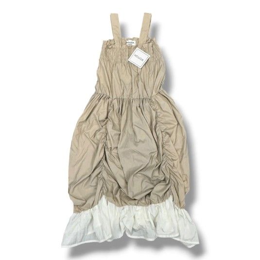 参考上代41,800円 未使用 HOUGA Suzy jumper skirt スージージャンパースカート フリルワンピース ホウガ HW24FD30 01-gray F （2238MG）