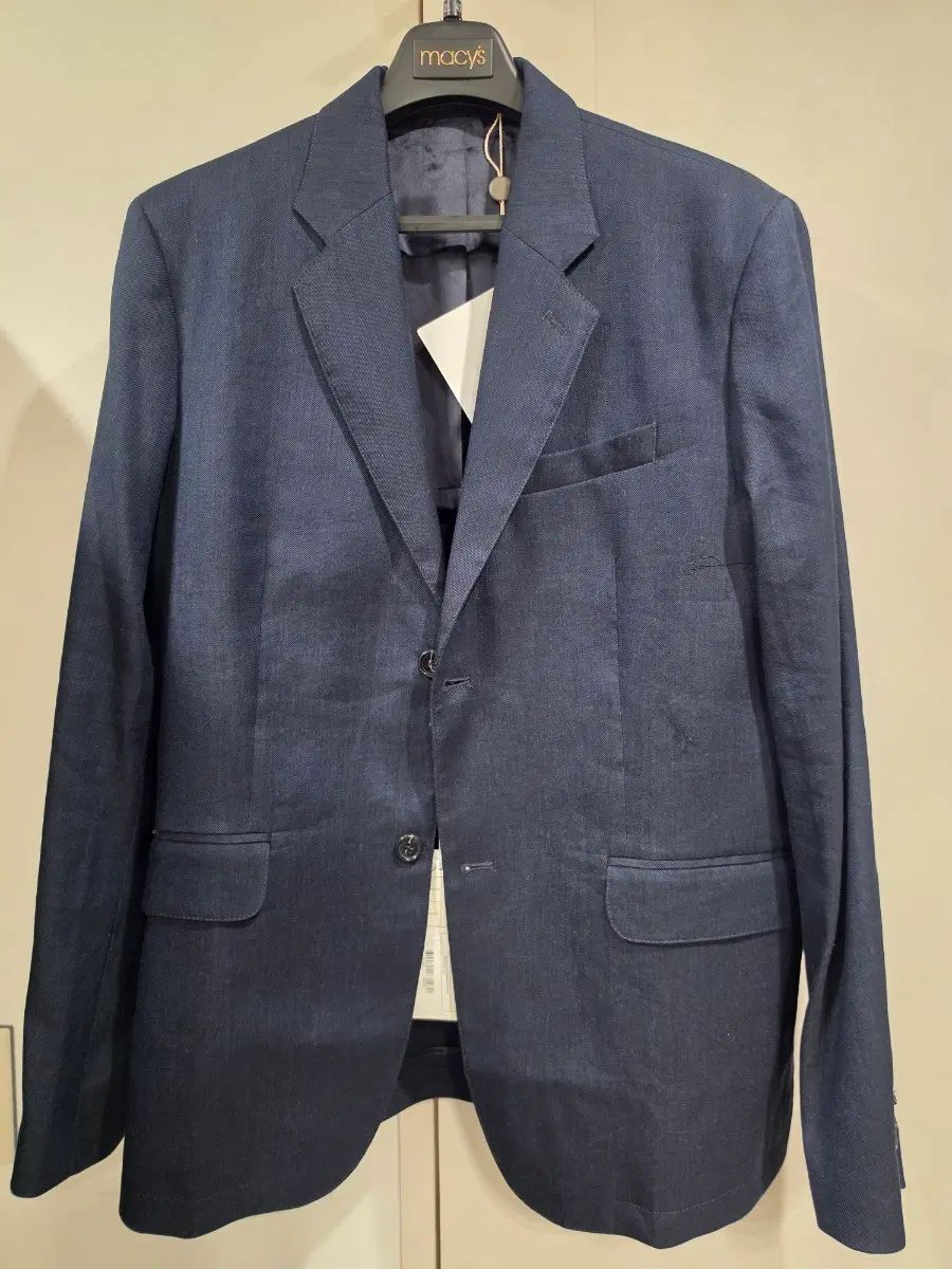 新商品 アーケット(ARKET) 夏用 リネン ジャケット (ネイビー 42)