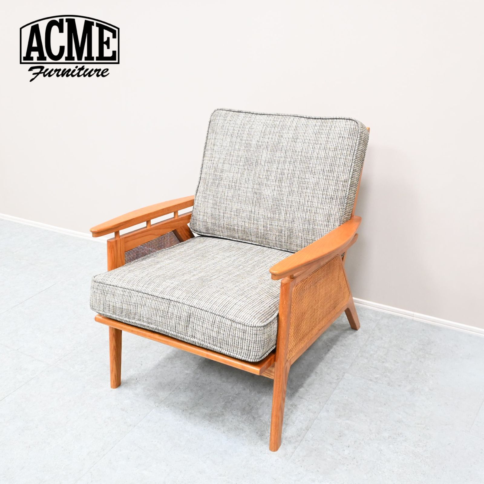 ☆展示極美品☆ACME Furniture アクメファニチャー ラウンジチェア WICKER LOUNGE CHAIR ウィッカー ラウンジチェア 1人掛け 1P 8.4万