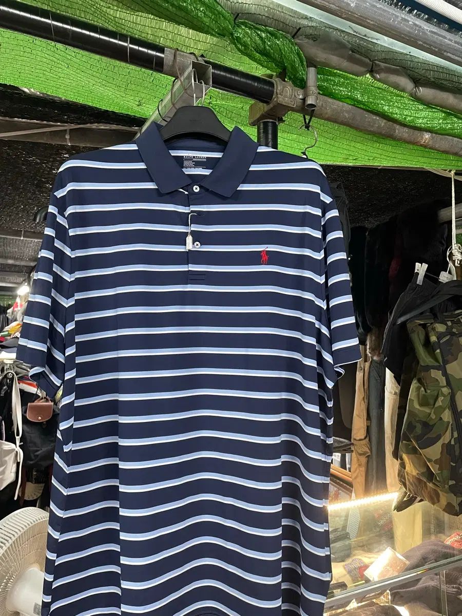 ポロ ストライプ (ポリ +エル) 半袖 Tシャツ