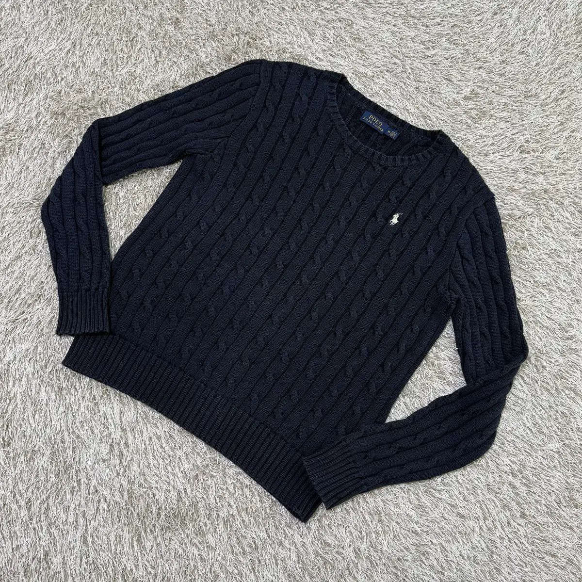 ポロラルフローレン ケーブルニット ネイビー 10,894円