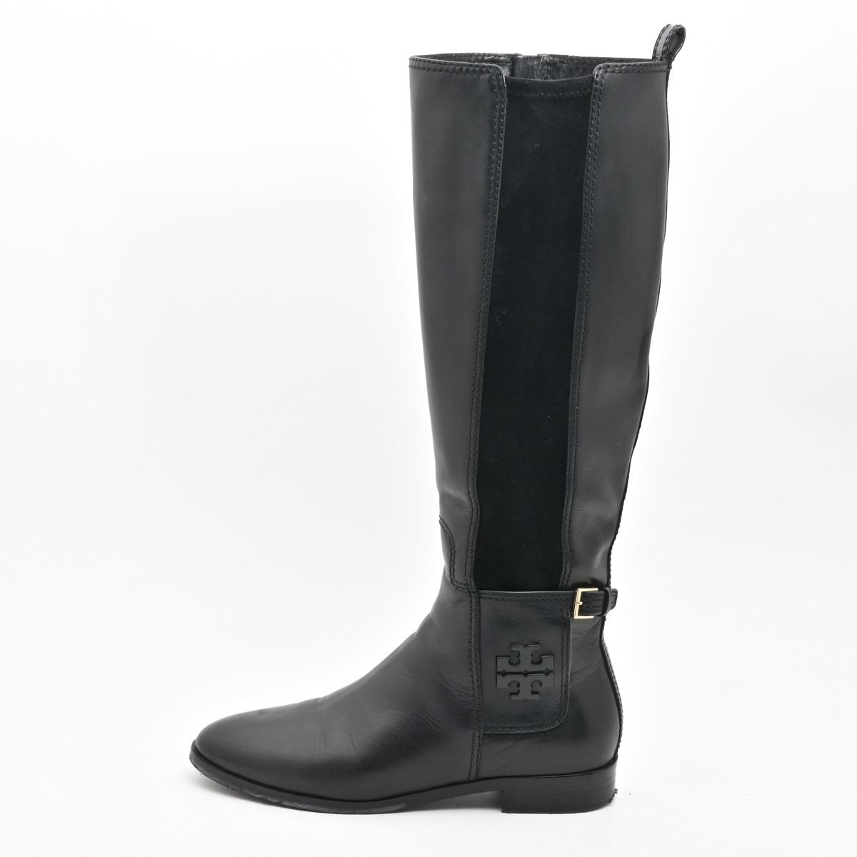TORY BURCH(トリーバーチ) ロングブーツ 6 M レディース - 黒 アウトソール張替済 レザー 11,628円
