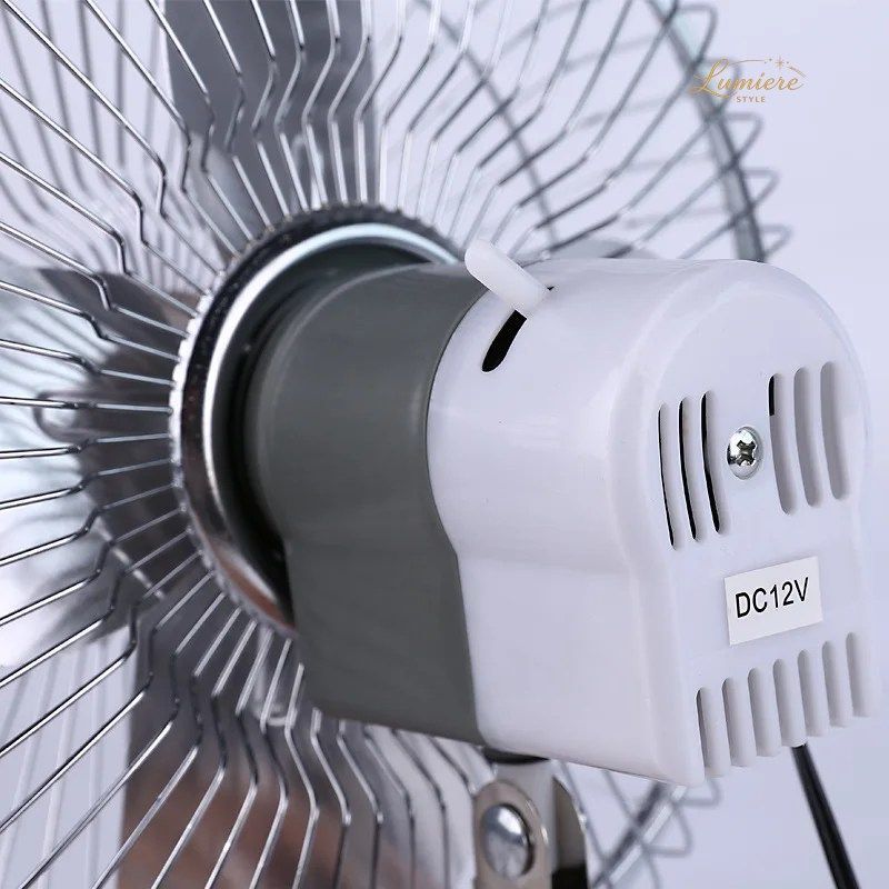 12/24V CAR ELECTRIC FAN 10 INCH TRUCK ELECTRIC FAN HIGH WIND 4 BLADES \ SHAKING HEAD \ 1.5M CABLE LENGTH