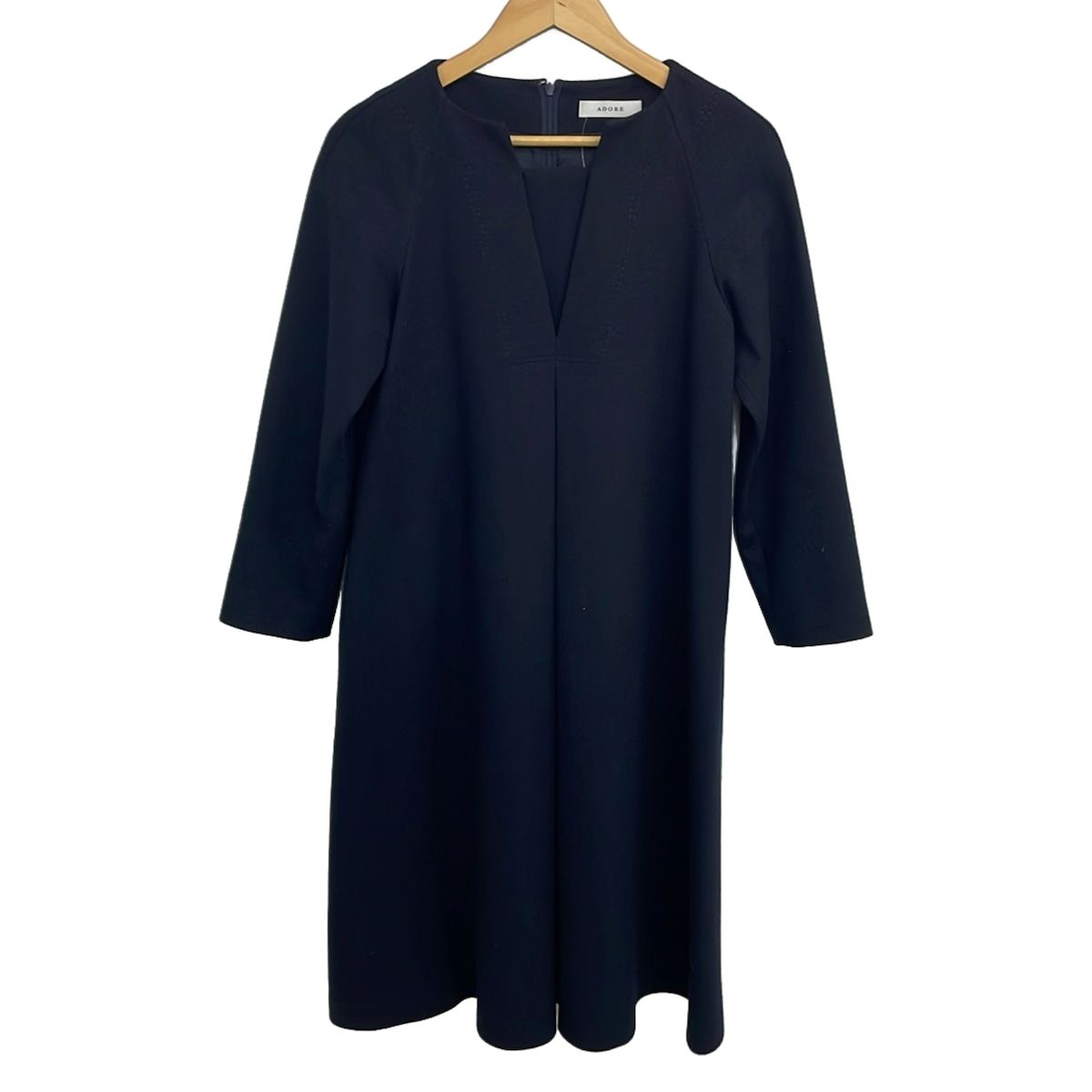 ADORE(アドーア) ワンピース サイズ36 S レディース美品 - 黒 長袖/ひざ丈 9,417円