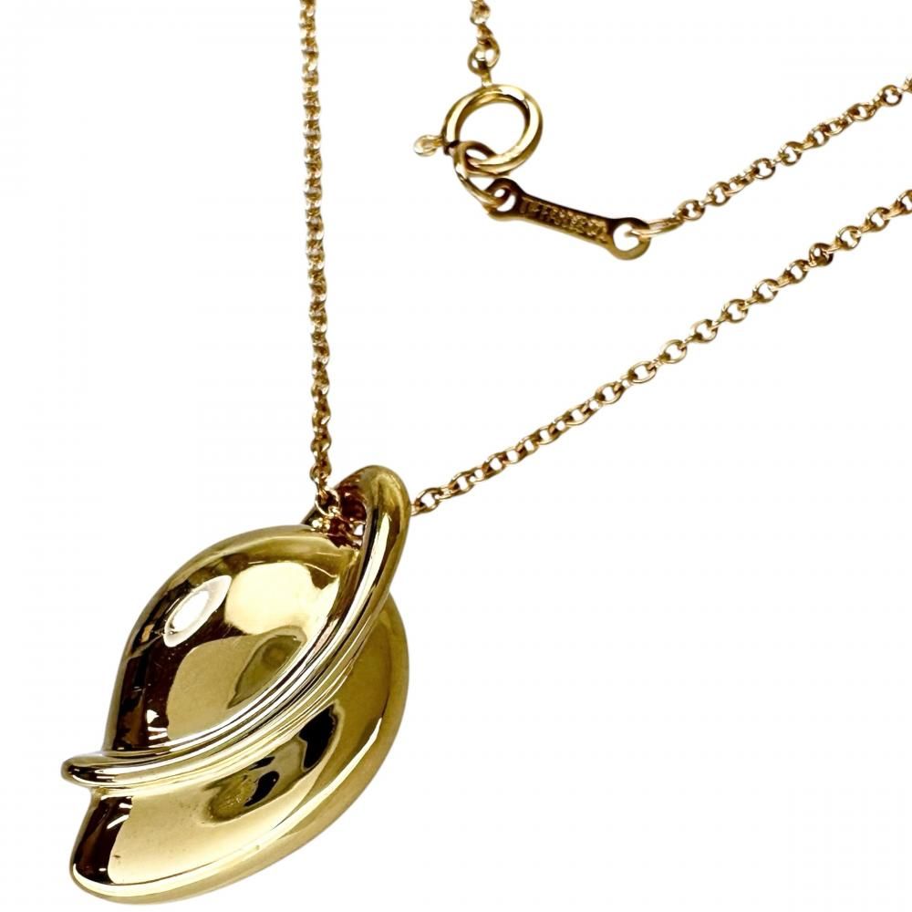 【TIFFANY&Co./ティファニー】リーフ エルサペレッティ ネックレス K18YGイエローゴールド 18金 6.1g 42.0cm レディース 【中古】【真子質店】【GD】