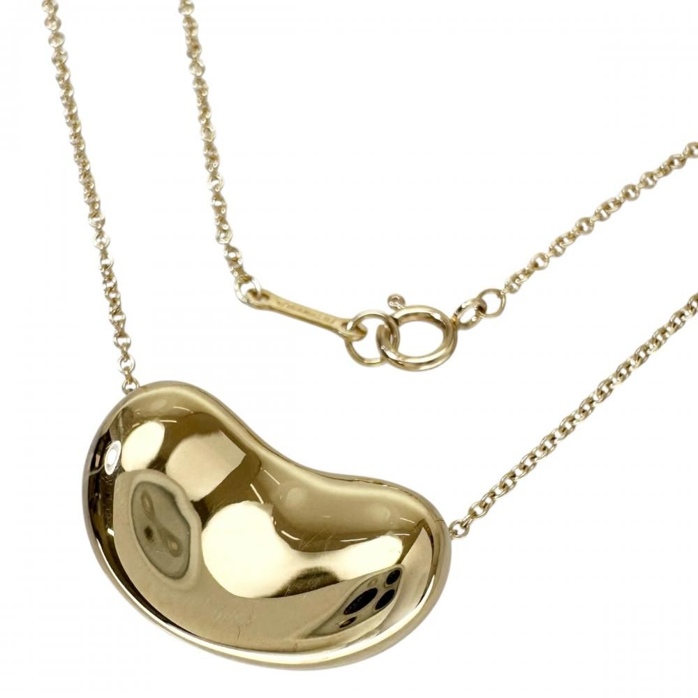 【TIFFANY&Co./ティファニー】ビーン エルサペレッティ 幅20mm ネックレス K18YGイエローゴールド 18金 7.5g 41.0cm レディース 【中古】【真子質店】【GD】 119,000円
