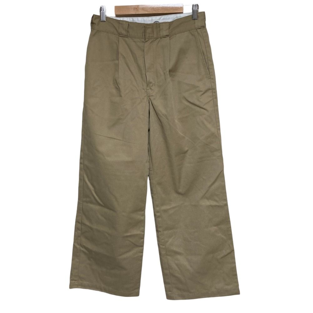 美品 Dickies ディッキーズ オクスン コラボ ワイドチノパンツ o_d_bottoms-002 サイズM ベージュ レディース 古着 中古 USED