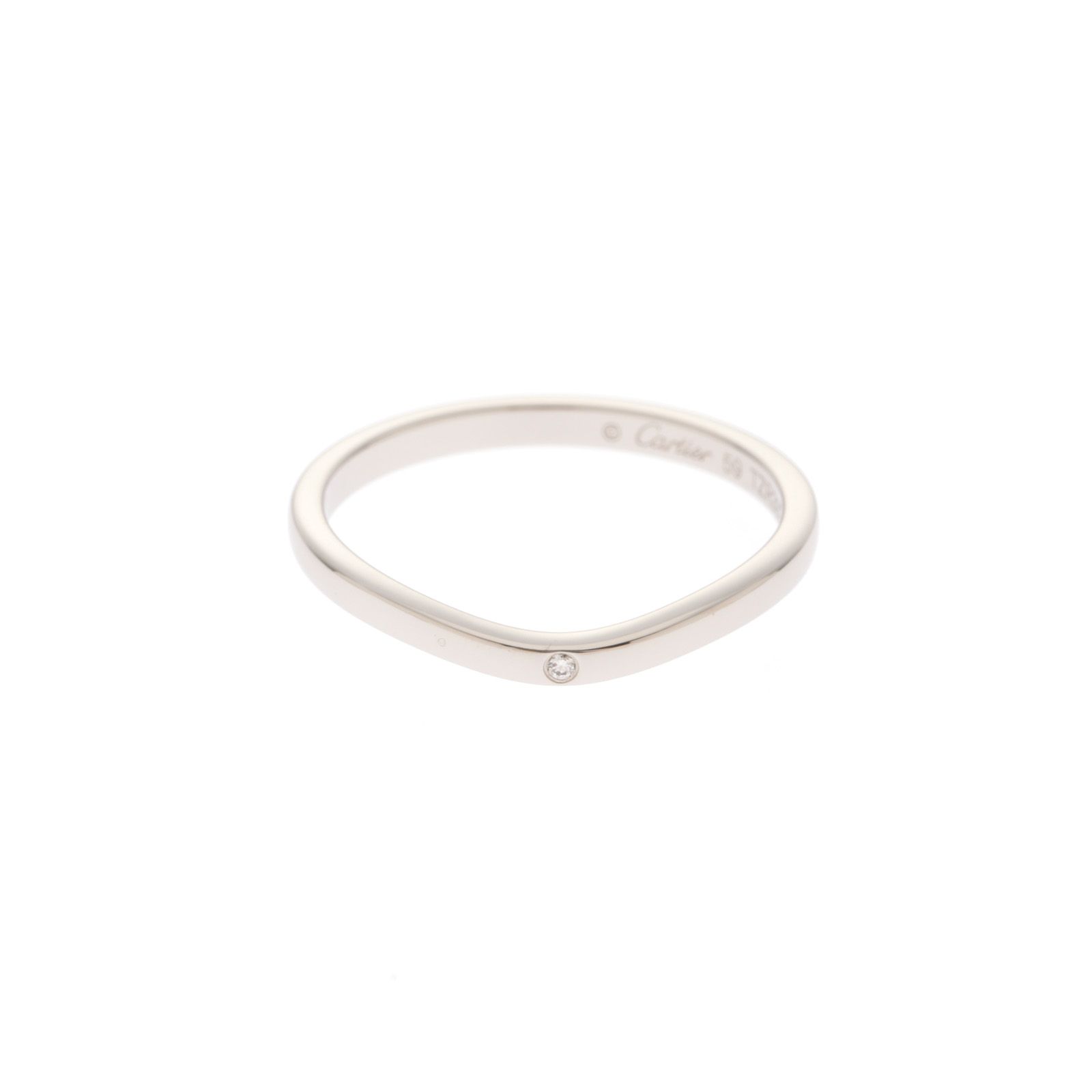 CARTIER カルティエ リング 指輪 バレリーナ B4092952 Pt950プラチナ/ダイヤモンド 約3.7g 59号 2146000463136【中古】207