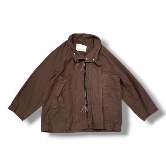 参考上代43,780円 未使用 VOAAOV 23SS HEAVY OXFORD BLOUSON ヘビーオックスフォードブルゾン ジャケット ヴォアーブ VOBZ-N11 ブラウン 0 （2103MG）