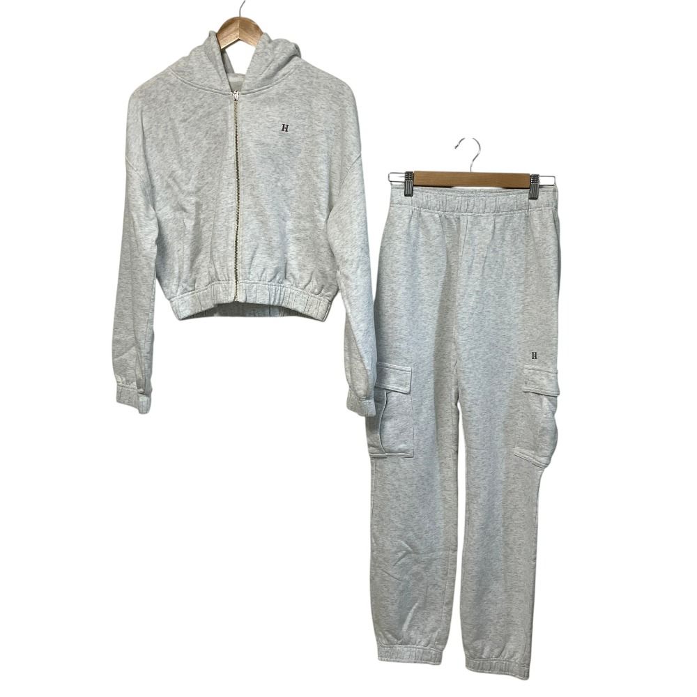 良品 ハーリップトゥ Flight Mode Zip Hoodie パーカー Cargo Pants カーゴパンツ セットアップ F・S グレー レディース 古着 中古 USED 13,856円
